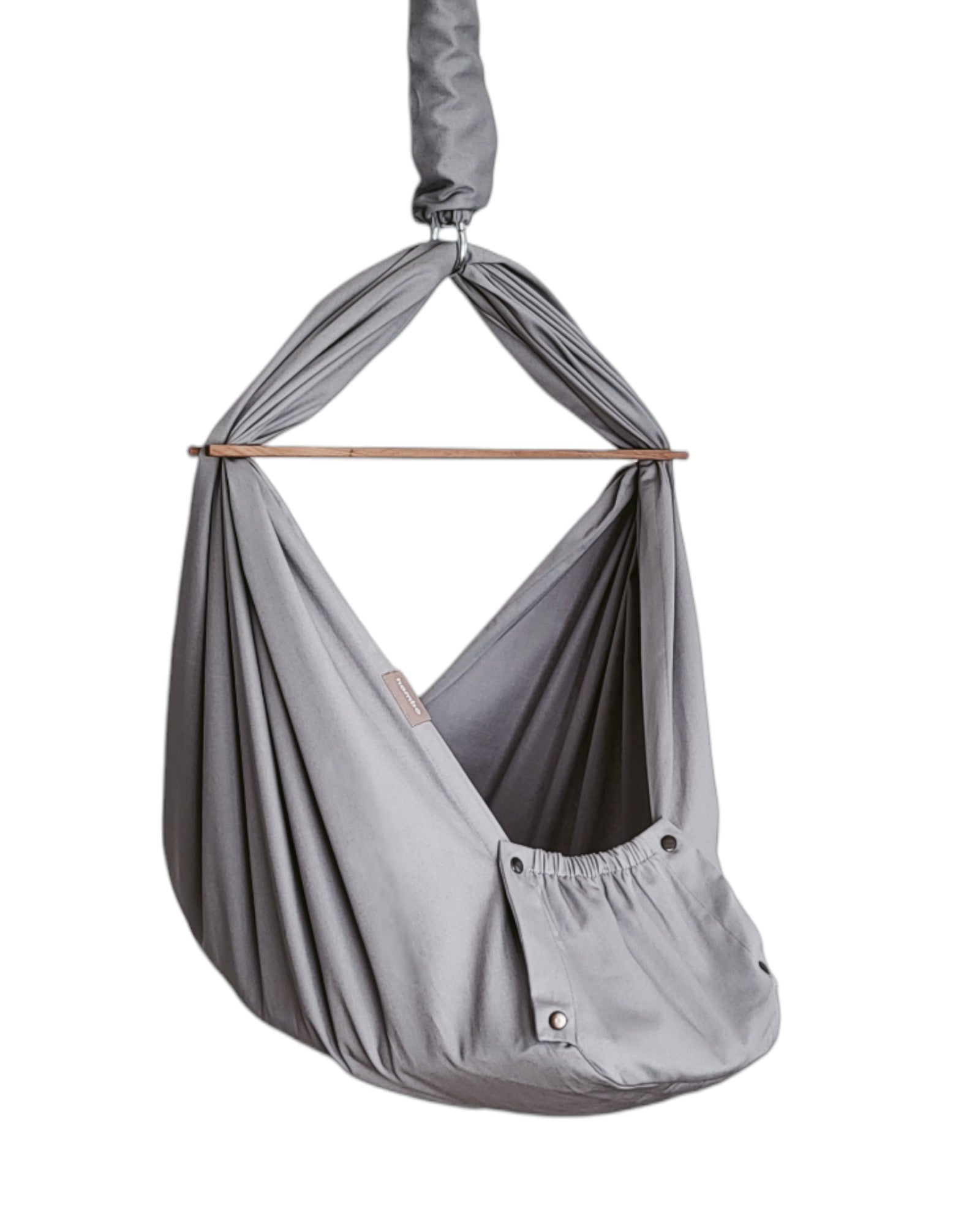 homba® baby závesná kolíska bavlnená svetlosivá