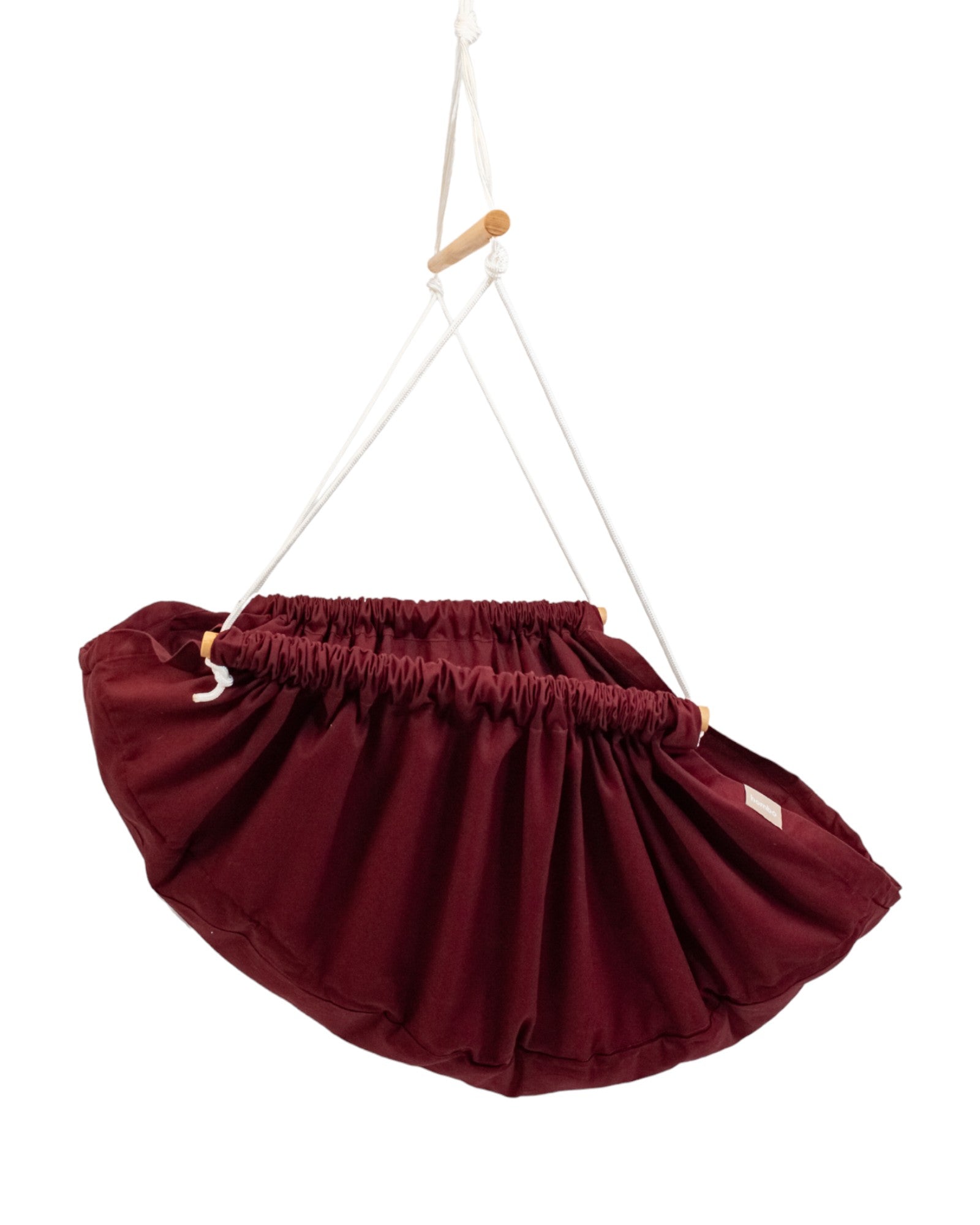 homba® zen hanging chair cotton burgundy