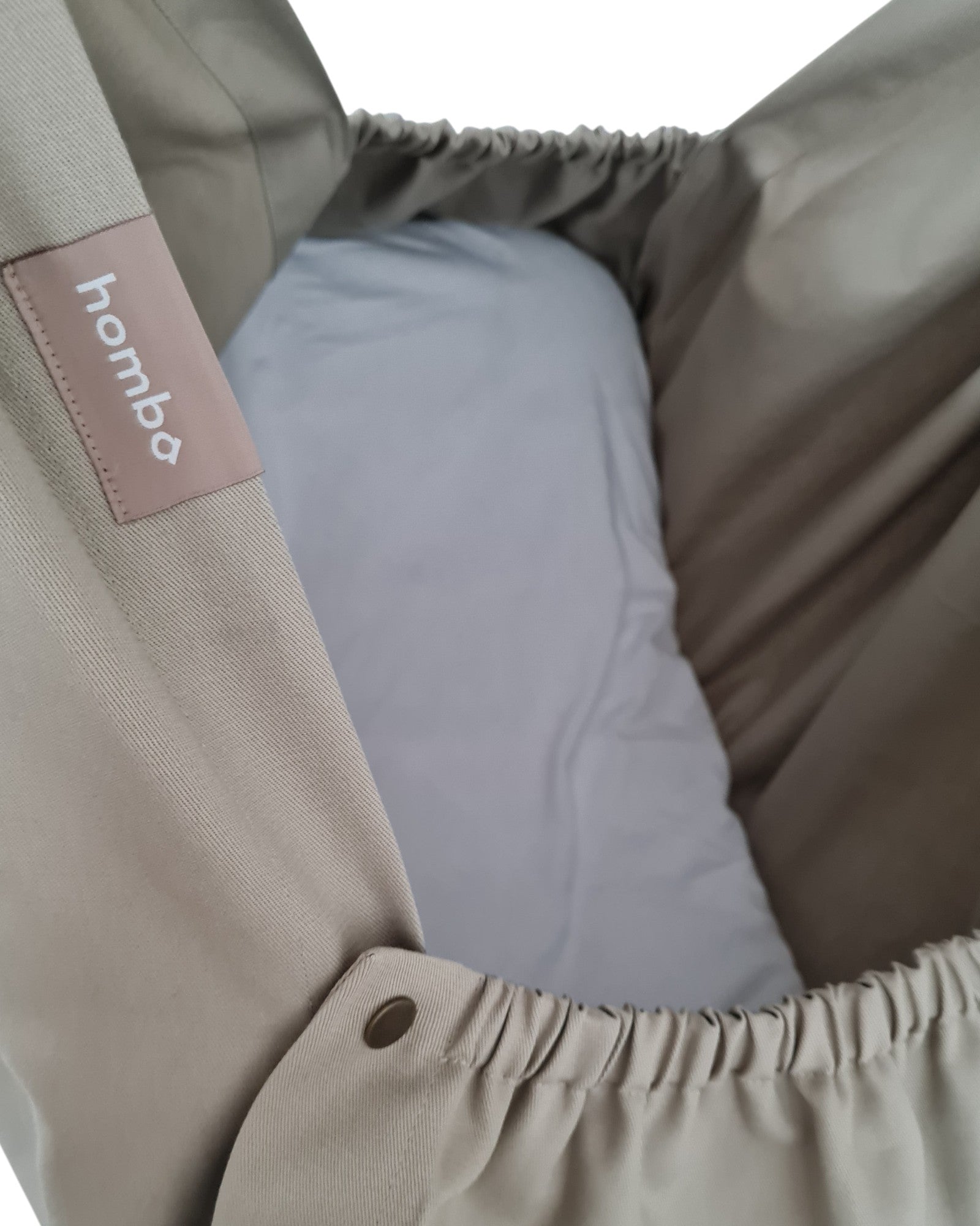 homba® baby hanging bassinet cotton light beige