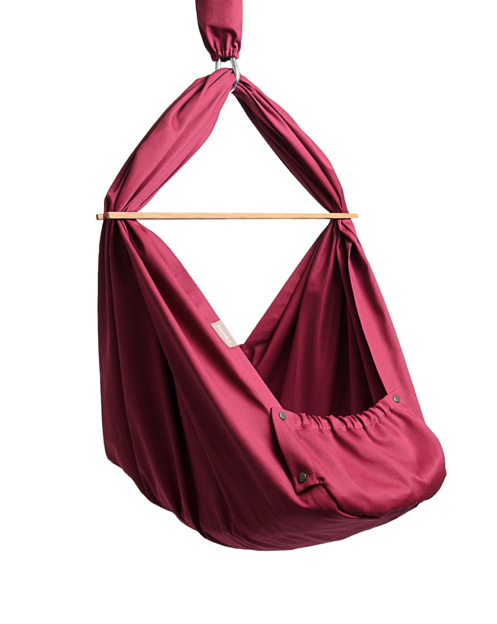 homba® baby hanging cradle cotton burgundy