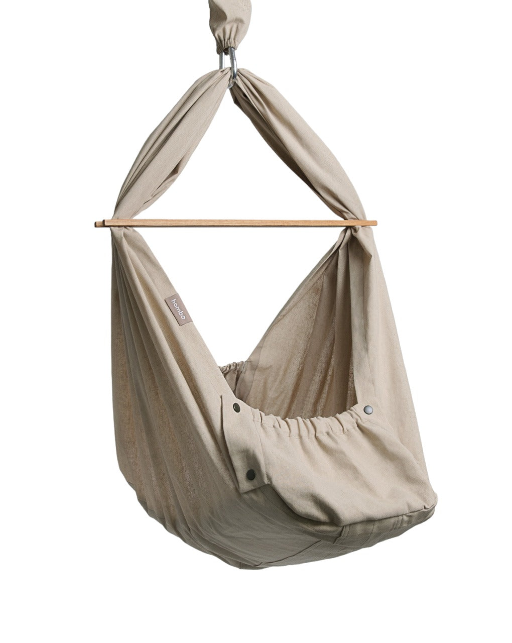 homba® baby hanging cradle linen beige