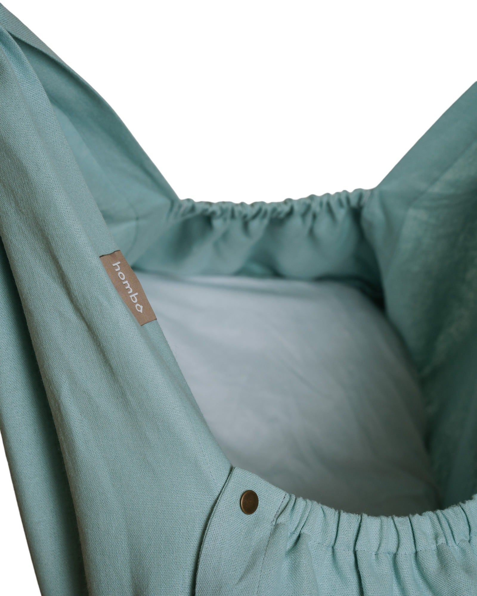 homba® baby hanging cradle linen mint