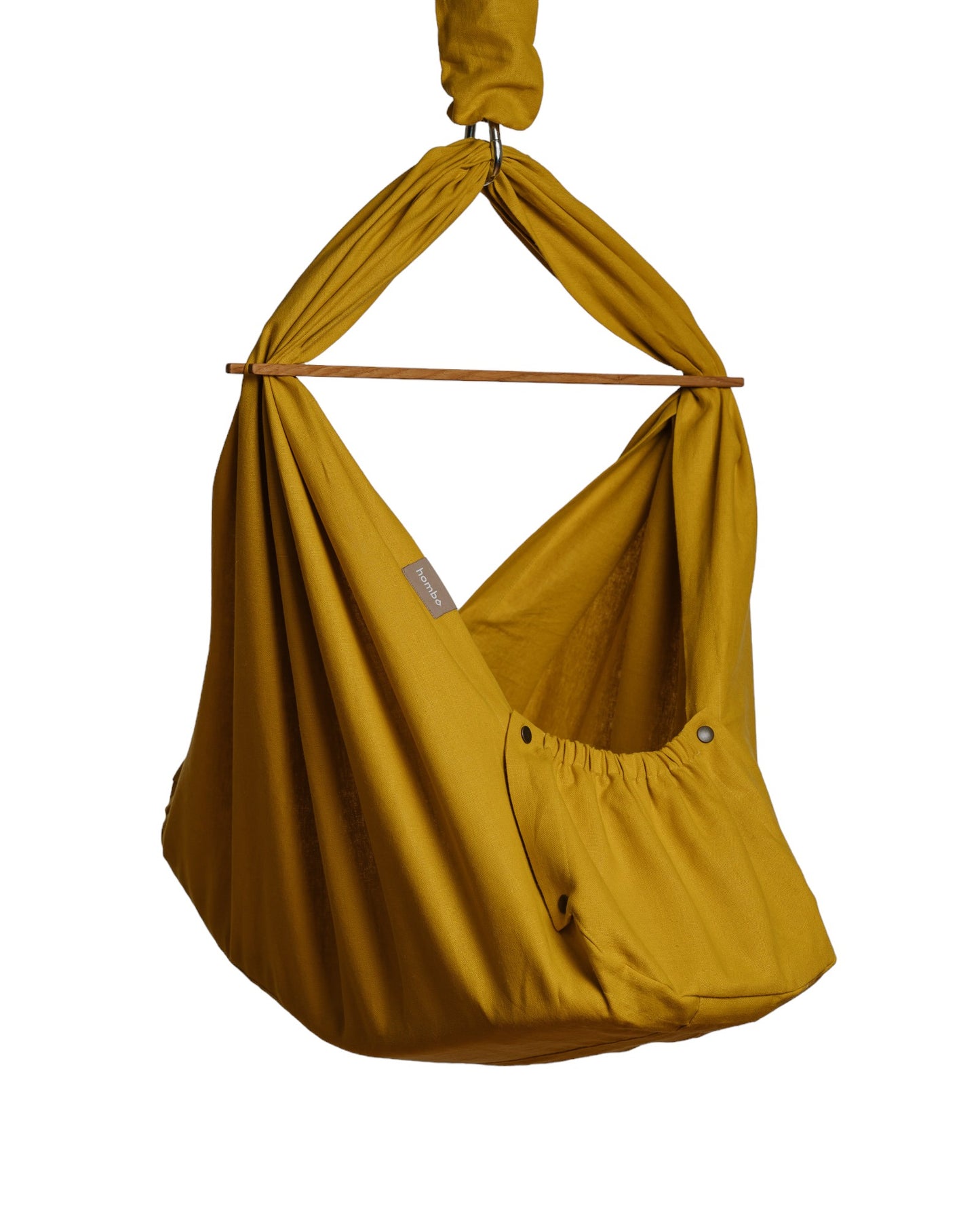 homba® baby hook hanging cradle linen yellow 